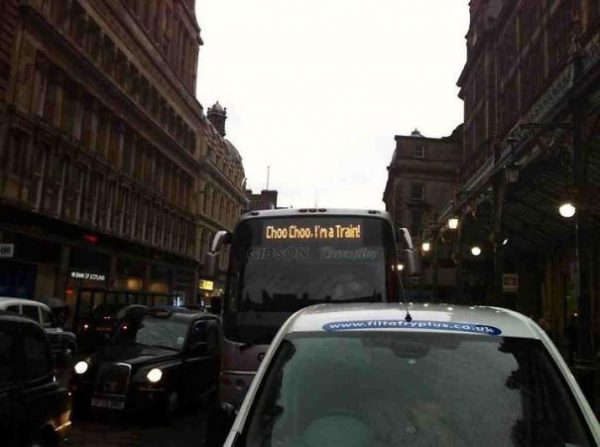 bus think its a train