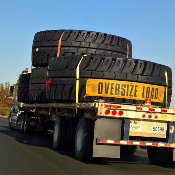 oversize cargo on the road