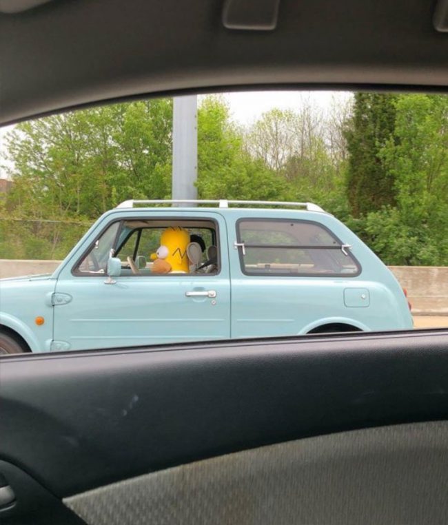 homer simpsons on the road