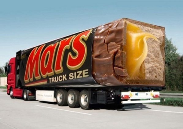 truck ad for super size mars