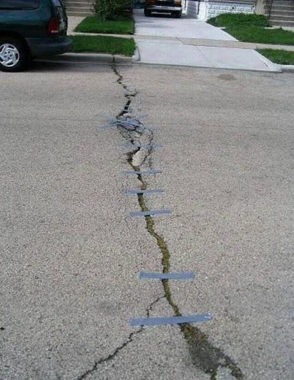 road with crack 