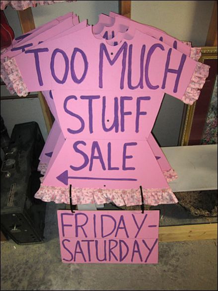 floral yard sale sign