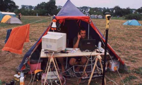 workaholic gone camping 