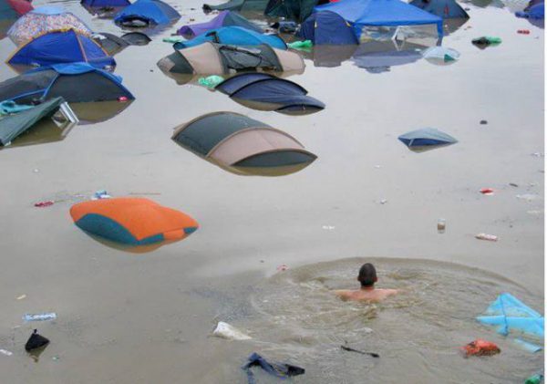 tents in the water