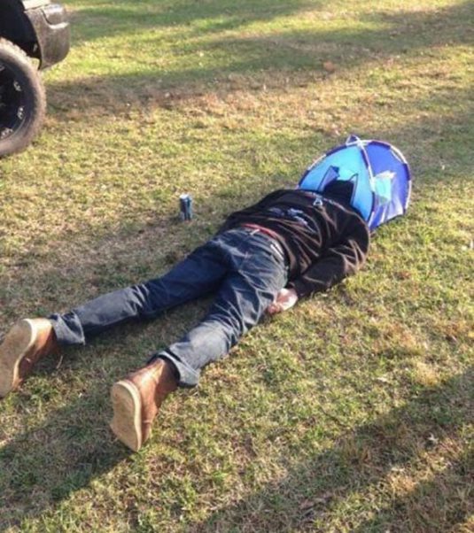 gone camping and drunk picture