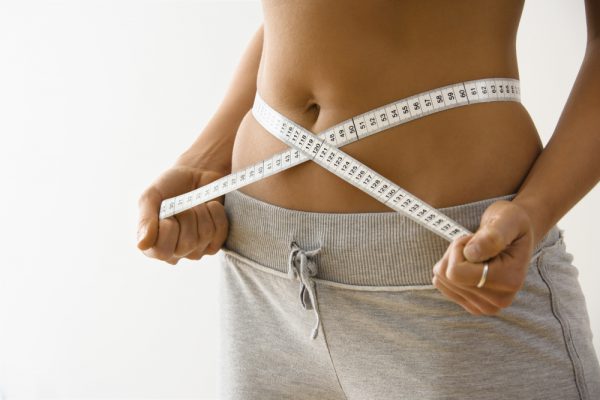 woman losing weight 